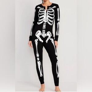 WORN ONCE!! Old Navy Halloween Skeleton Onesie!!!